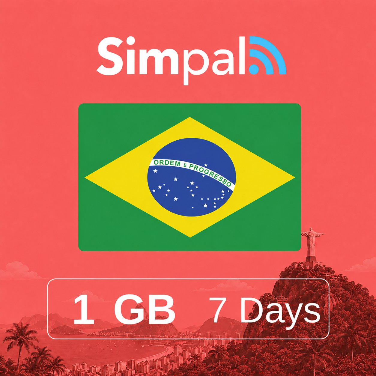 Brazil eSIM - 1GB Data (7 Days)
