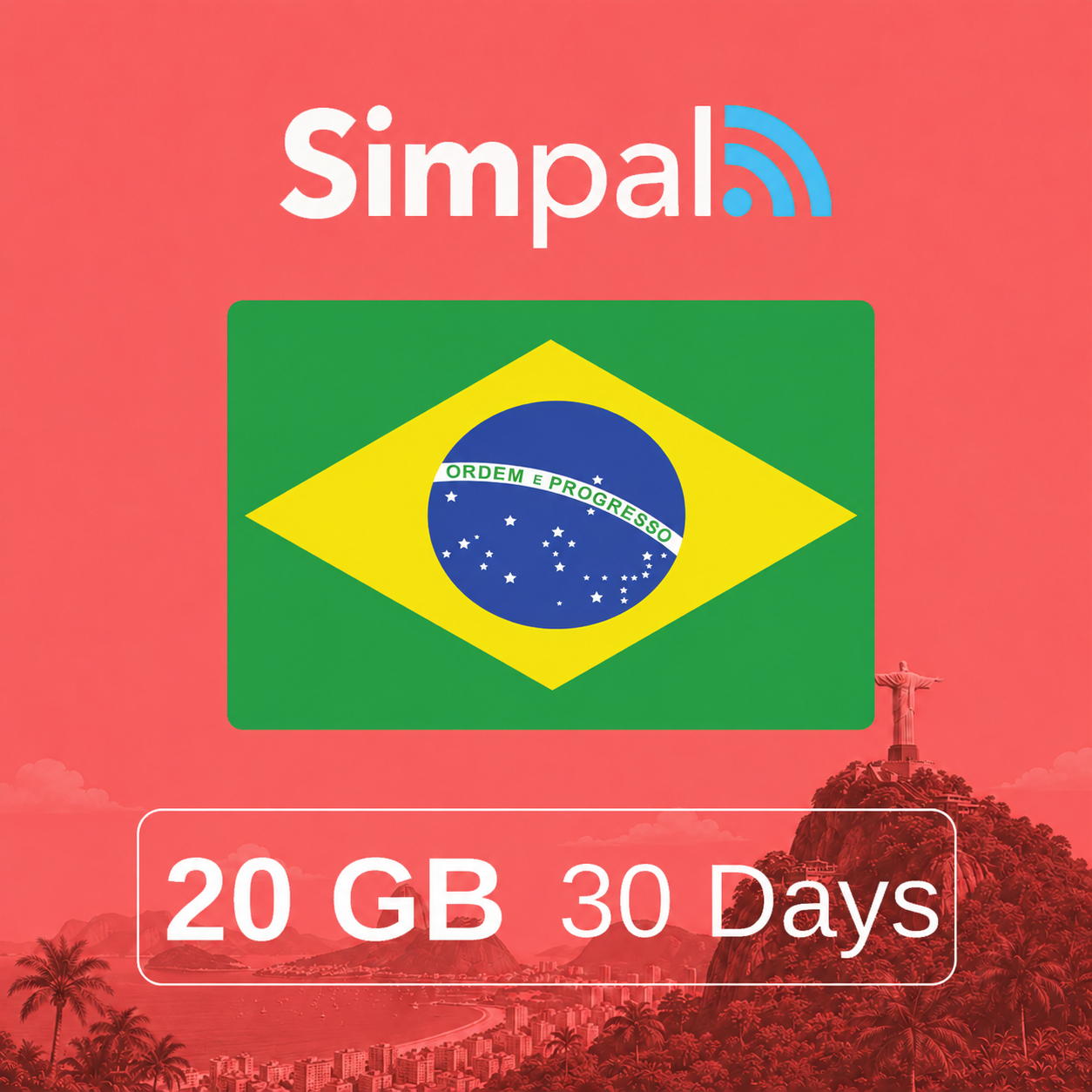 Brazil eSIM - 20GB Data (30 Days)