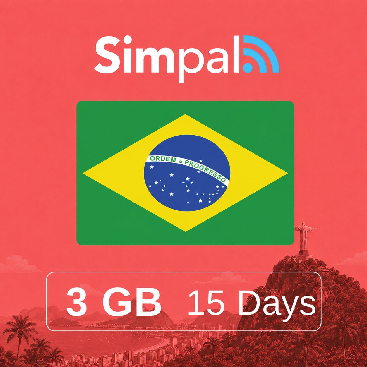 Brazil eSIM - 3GB Data (15 Days)