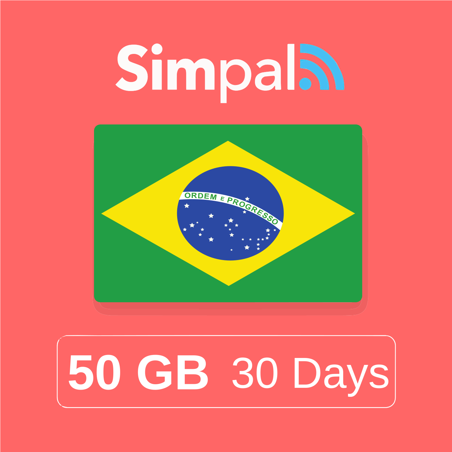 Brazil eSIM - 50GB Data (30 Days)