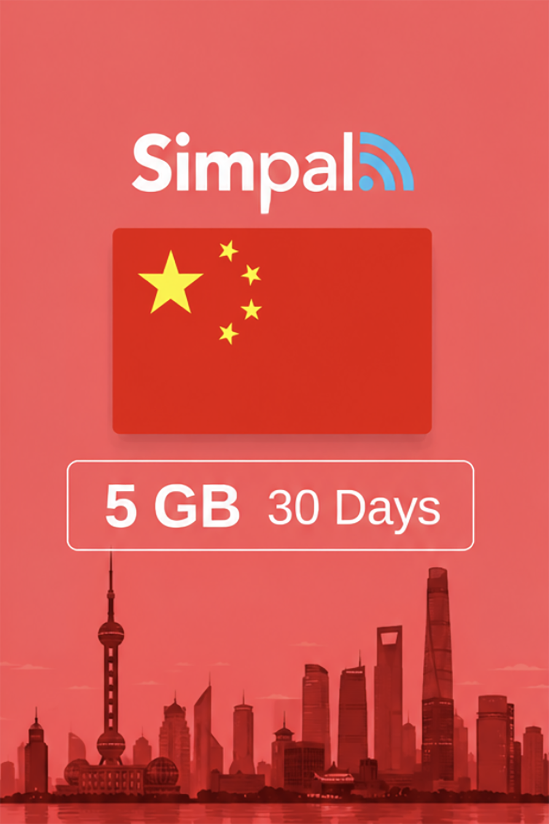 China mainland eSIM - 5GB Data (30 Days)