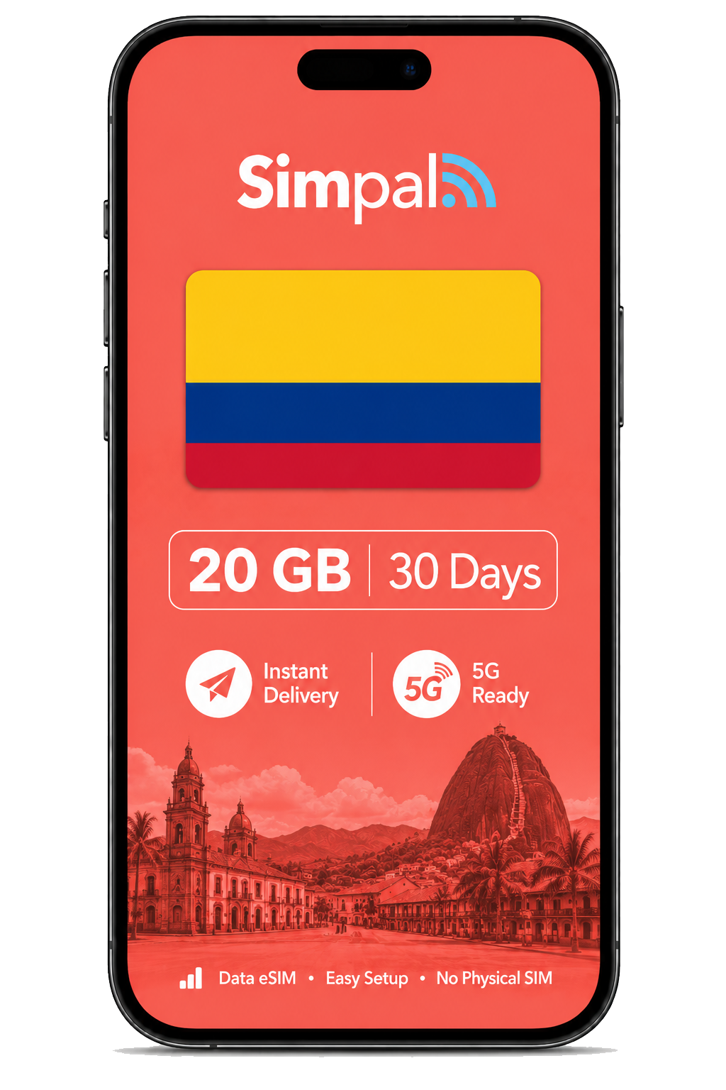 Colombia eSIM - 20GB Data (30 Days)