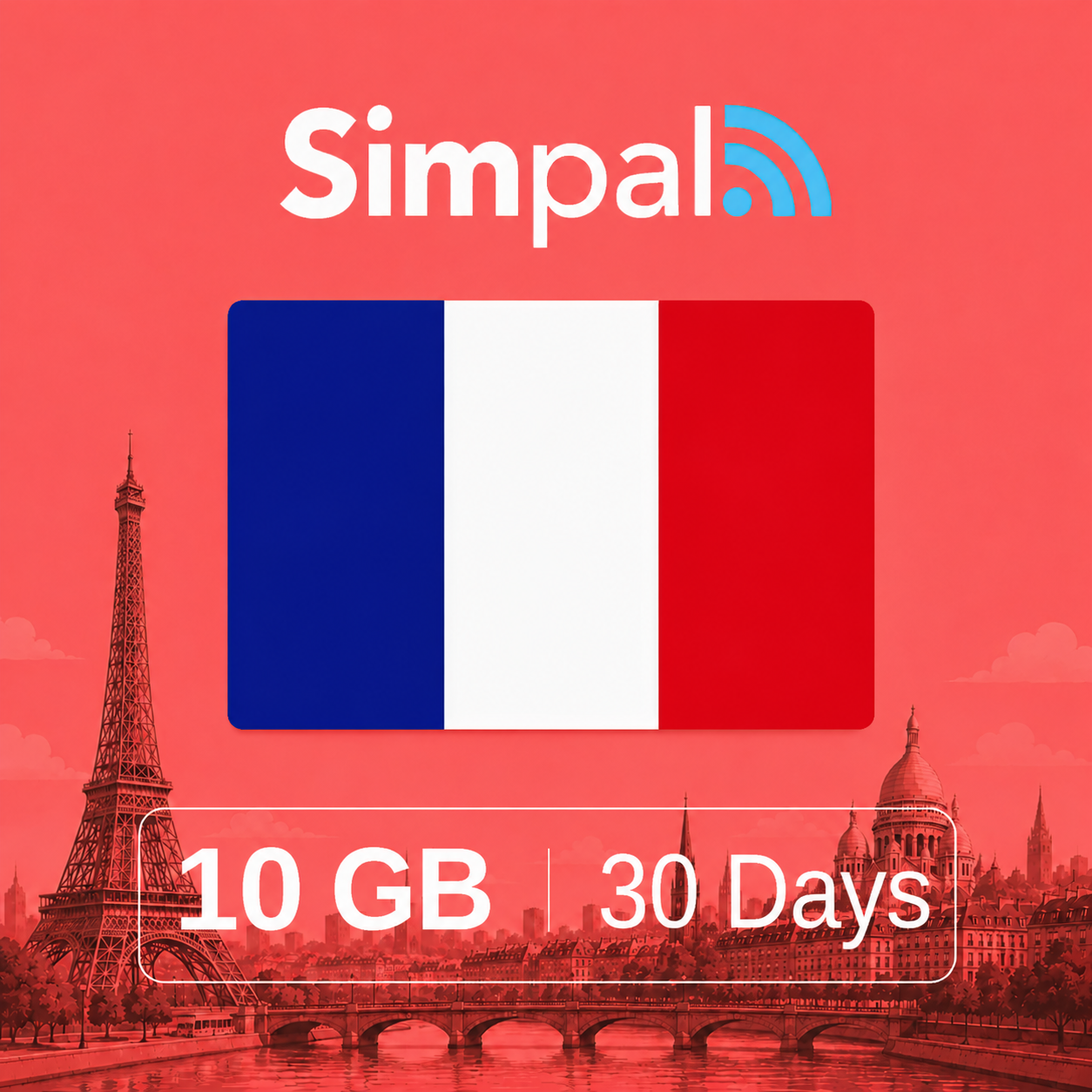 France eSIM - 10GB Data (30 Days)