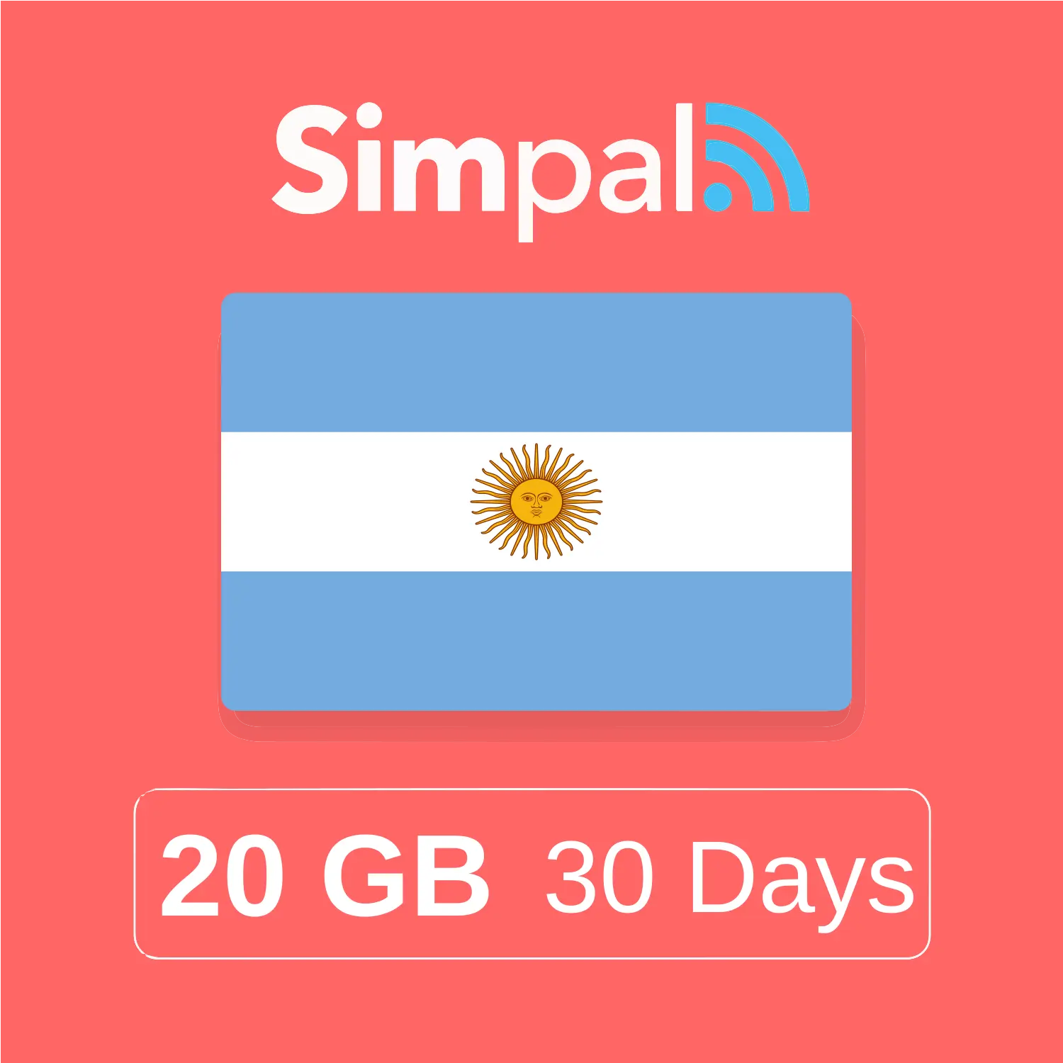 Argentina eSIM - 20GB Data (30 Days)