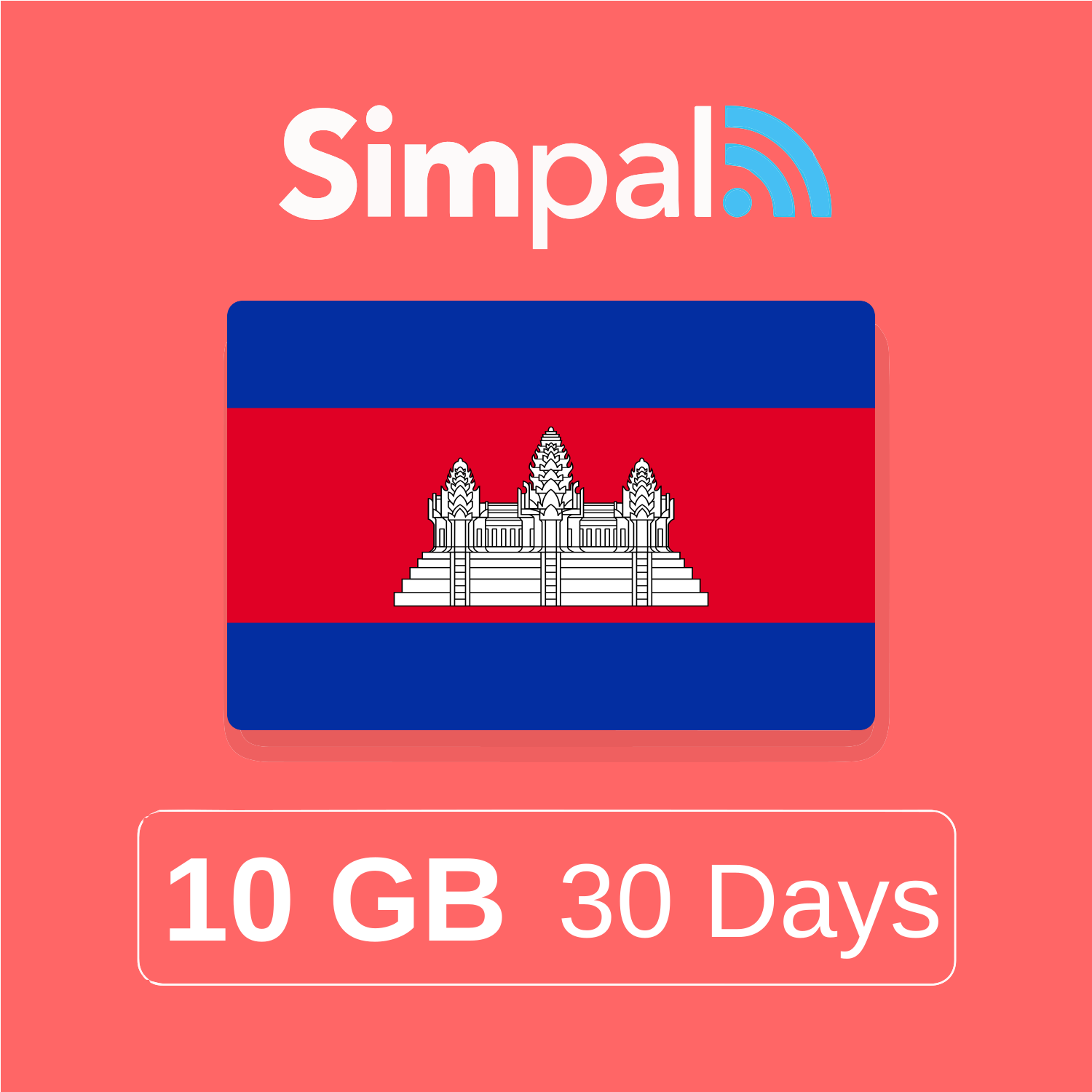 Cambodia eSIM - 10GB Data (30 Days)