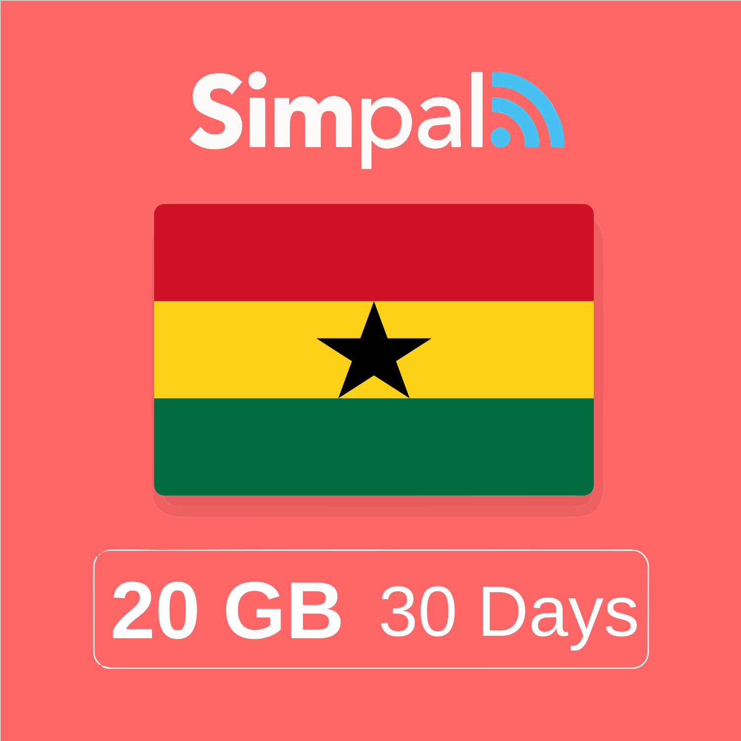 Ghana eSIM - 20GB Data (30 Days)