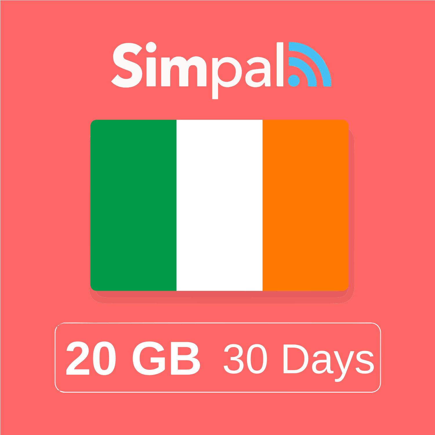 Ireland eSIM - 20GB Data (30 Days)