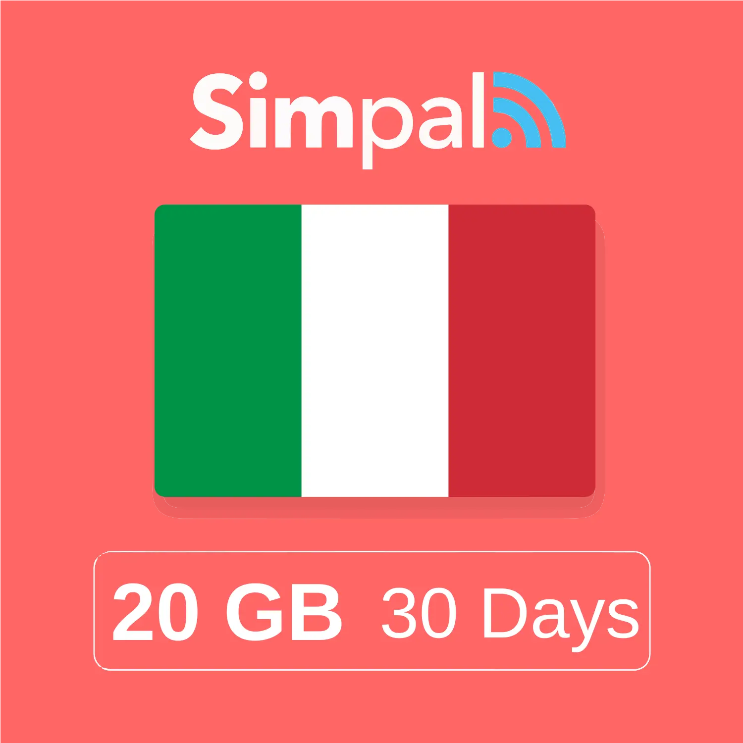 Italy eSIM - 20GB Data (30 Days)
