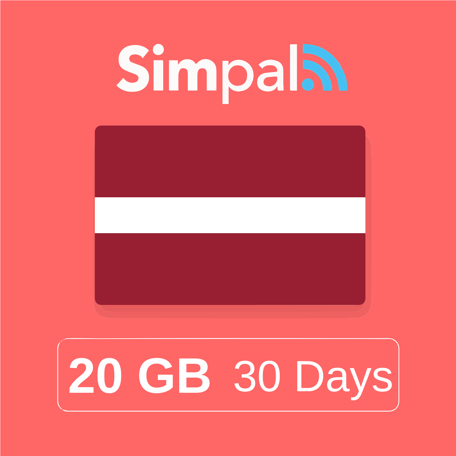 Latvia eSIM - 20GB Data (30 Days)