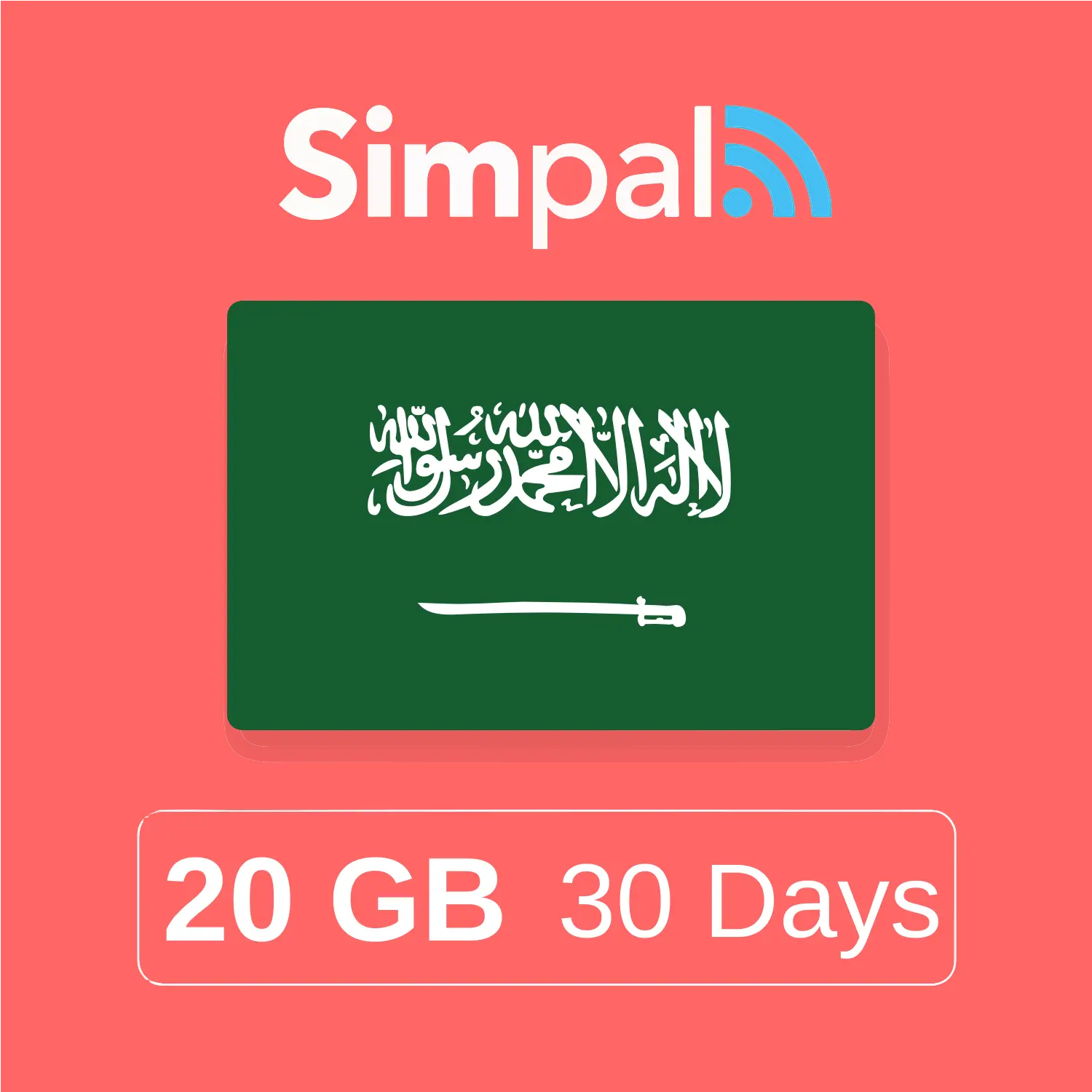 Saudi Arabia eSIM - 20GB Data (30 Days)