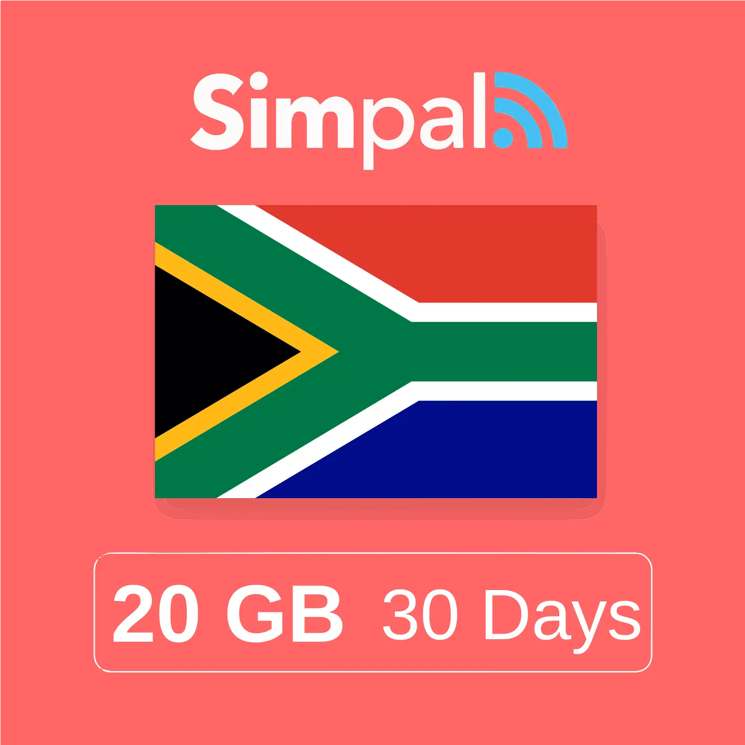 South Africa eSIM - 20GB Data (30 Days)