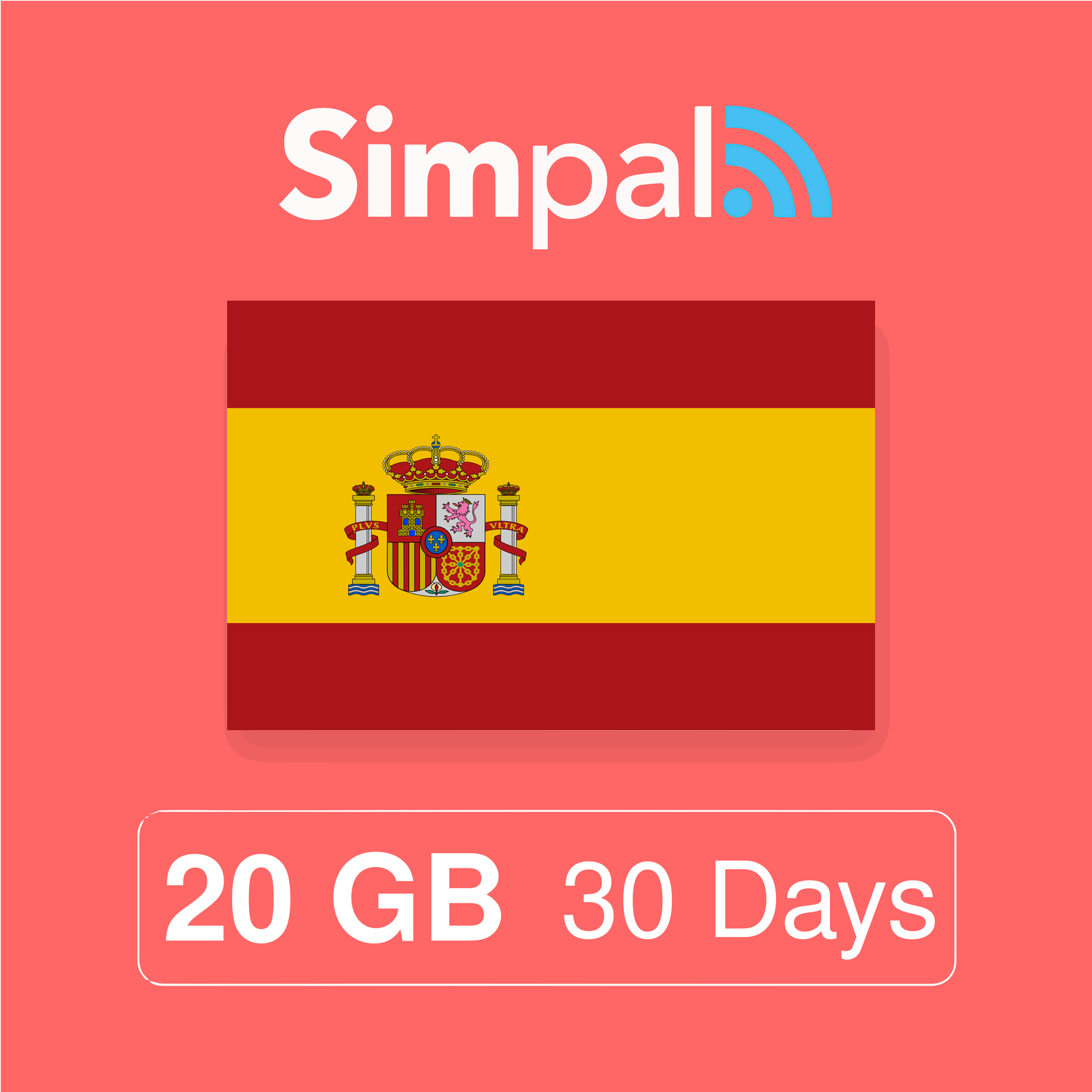 Spain eSIM - 20GB Data (30 Days)