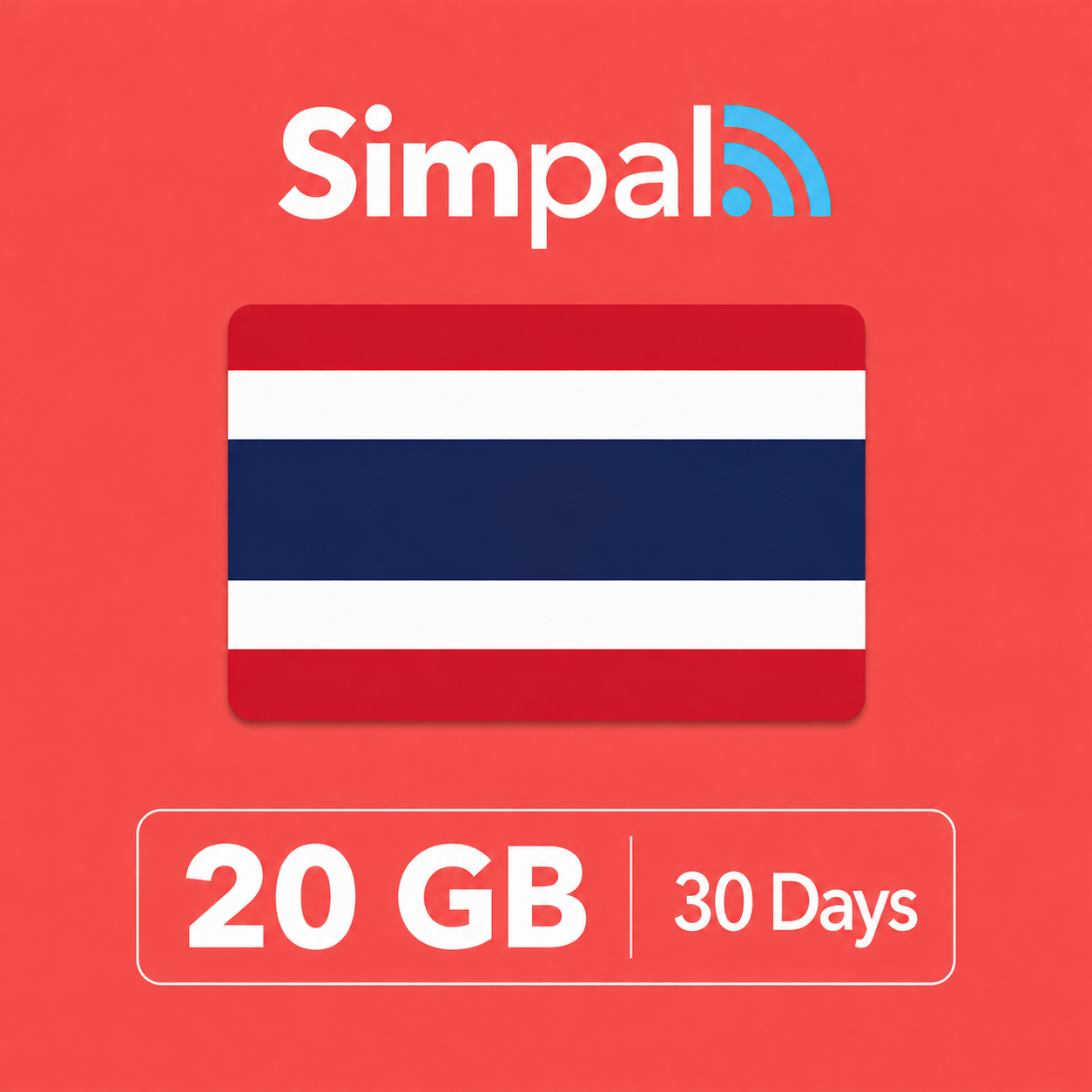 Thailand eSIM - 20GB Data (30 Days)