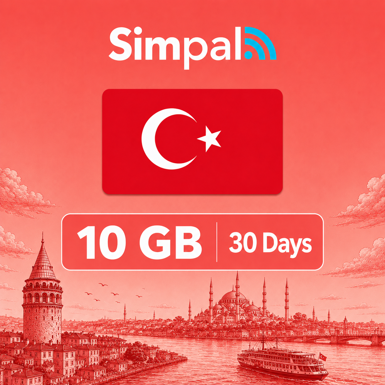 Turkey eSIM - 10GB Data (30 Days)