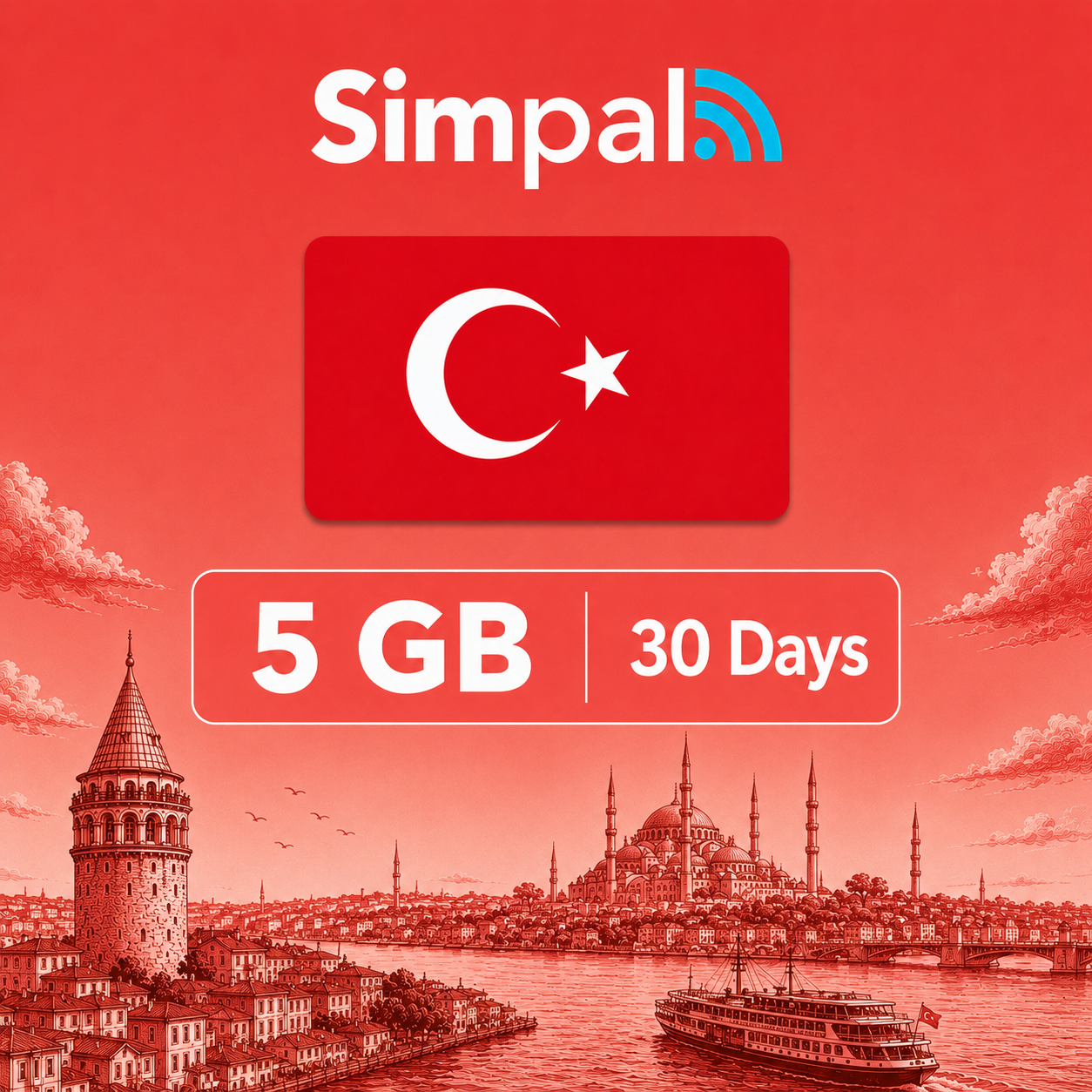 Turkey eSIM - 5GB Data (30 Days)