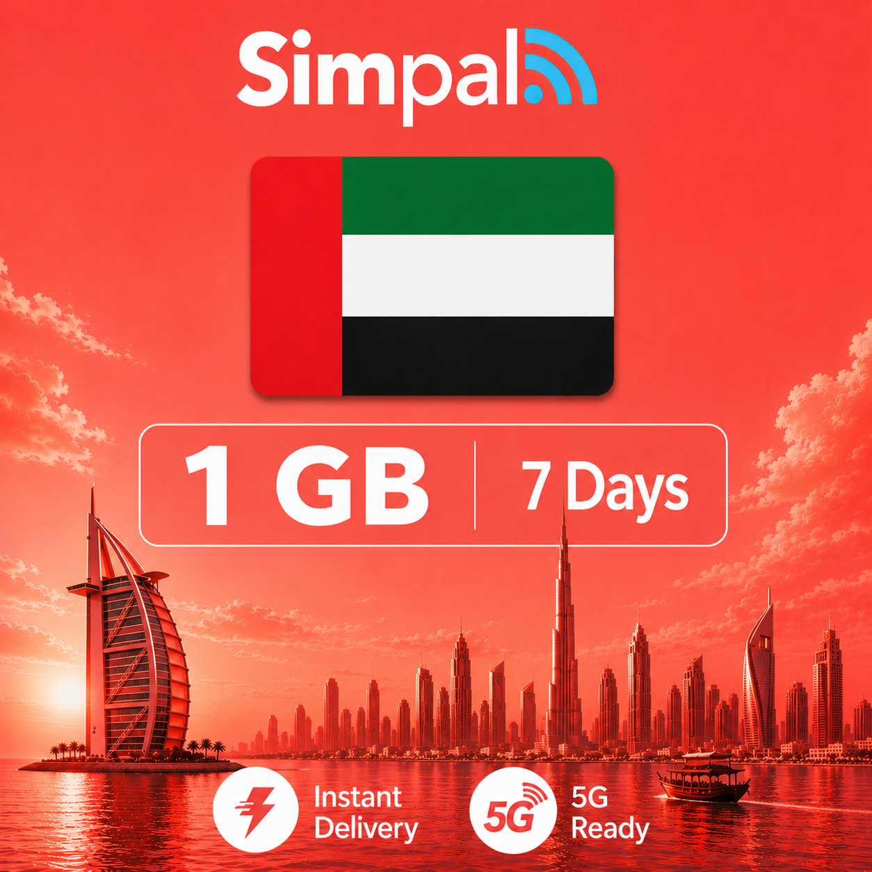 UAE eSIM - 1GB Data (7 Days)
