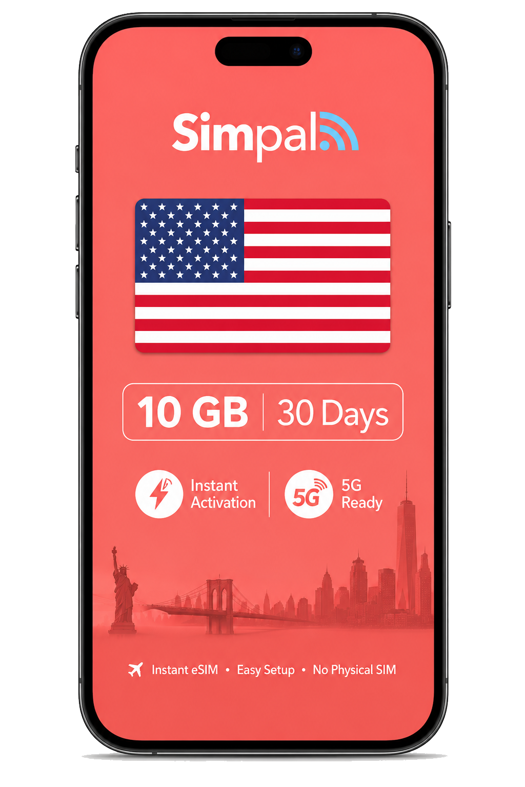USA eSIM - 10GB Data (30 Days)