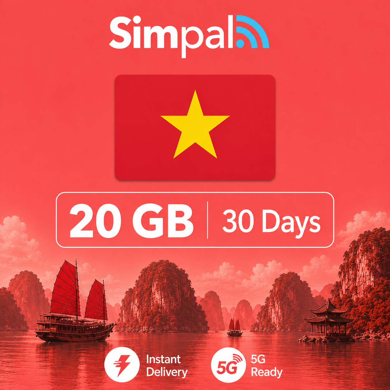 Vietnam eSIM - 20GB Data (30 Days)